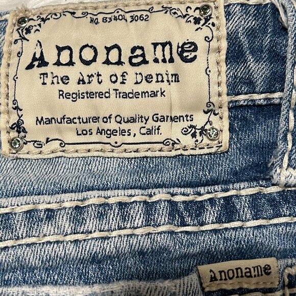 ANONAME Adriana Capri Jeans w Jewel button SIZE 27 - Picture 5 of 7
